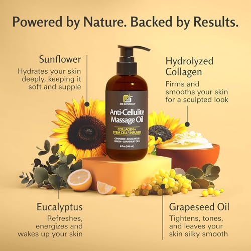 Firming Body Massage Oil with Collagen for Cellulite, 8 fl oz by M3
