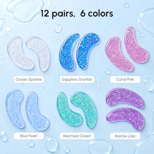 MAREE Eye Gels - Cooling Pads Under Eye Patches for Puffy Eyes and Dark Circles with Collagen & Hyaluronic Acid - Anti Wrinkles Under Eye Masks Skincare Treatment for Puffiness - Parches Para Ojeras