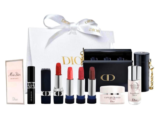 Dior Minaudiere Rouge Lipsticks and Mini Cell Energy Skincare Holiday Gift Set Limited Edition
