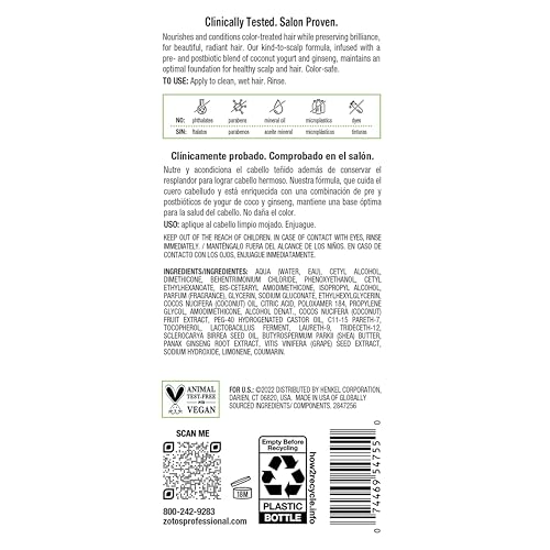 Biotera Color Care Conditioner for Color-Treated Hair - Protects & Extends Vibrancy with Coconut & Grapeseed Extract, Enhances Shine & Softness, Color-Safe, Vegan, 32 Fl Oz