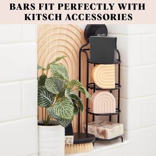 Kitsch Charcoal Soap Body Wash Bar for Cleansing – Made in USA, 4 oz