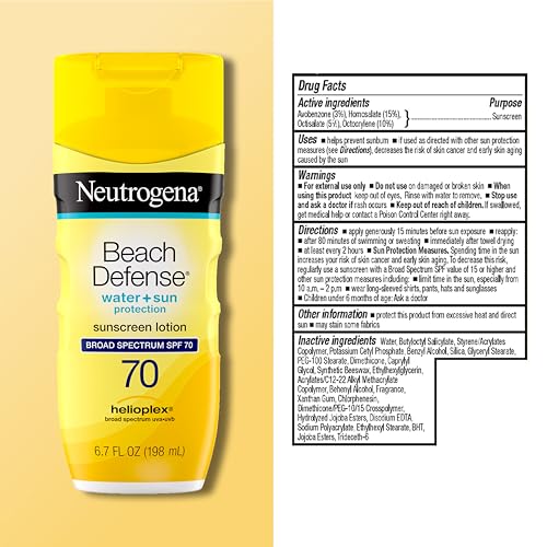 Neutrogena Beach Defense Sunscreen Lotion, SPF 70, 6.7 fl. oz