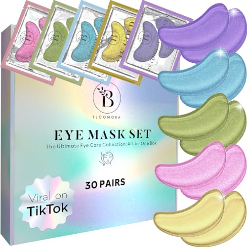BLOOMORA Variety Under Eye Patches (30 Pairs) - For Dark Circles & Puffiness - Eye Mask for Care