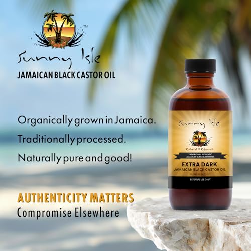 Sunny Isle Extra Dark Jamaican Black Castor Oil 4oz, Richer Thicker JBCO