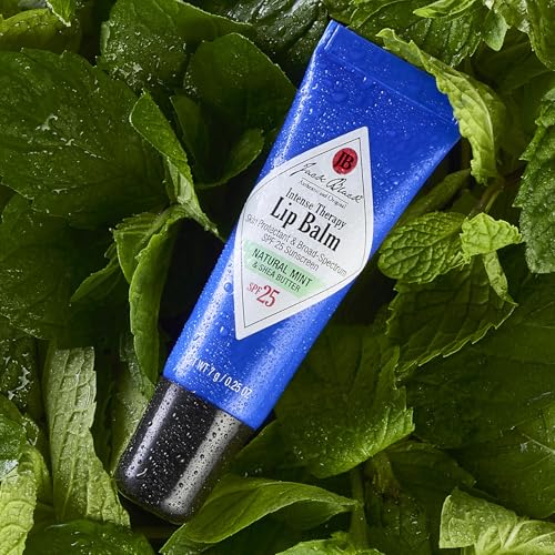 Jack Black Intense Therapy Lip Balm, 0.25-Oz., Pack of 3 – Natural Mint & Shea Butter, SPF 25 Sun Protection, Lip Moisturizer, Hydrating Lip Balm with SPF, Long Lasting Treatment