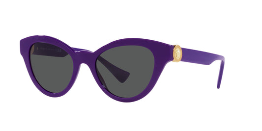 Versace Woman Sunglasses Purple Frame, Dark Grey Lenses, 52MM
