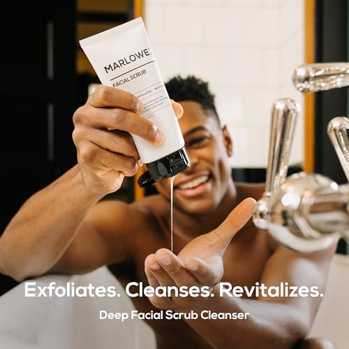 MARLOWE. Facial Scrub for Men, Gentle Face Exfoliator, 6 oz