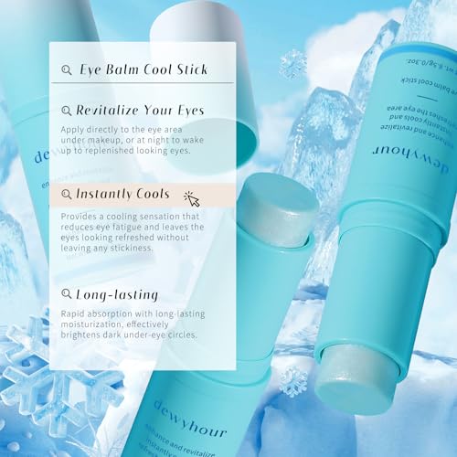 dewyhour Cooling Under Eye Balm Stick for Dark Circles and Puffiness