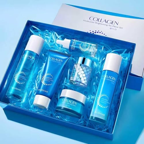 Collagen Skincare Set for Women – 6Pcs Face Care Kit with Cleanser,Toner,Serum,Eye Cream,Face Lotion & cream – Hydrating,Firming & Nourishing Routine,Gentle for All Skin Types,Great Gift Idea