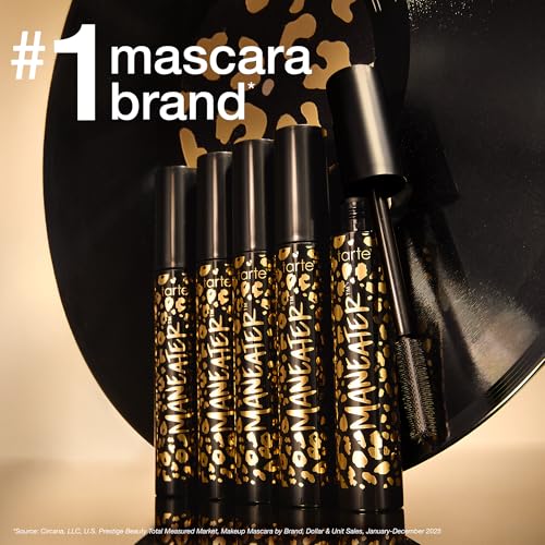 tarte maneater mascara – Extreme Curl, Instant Volume & Length, 16HR Ultra-Creamy Longwear Eye Makeup, Cruelty-Free, full size, black