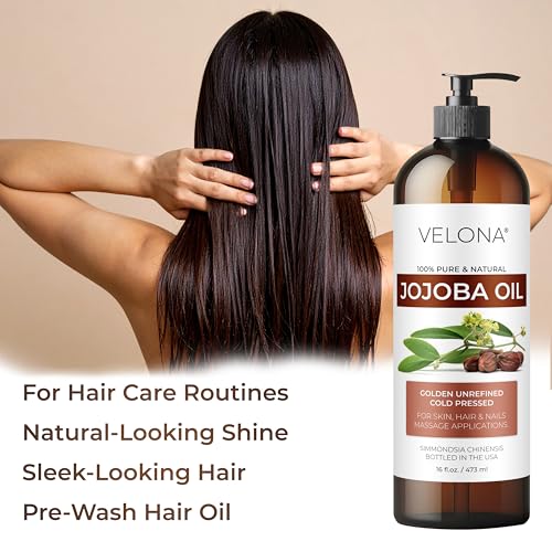 velona Jojoba Oil - 8 fl oz, Cold Pressed, Unrefined, with Pump