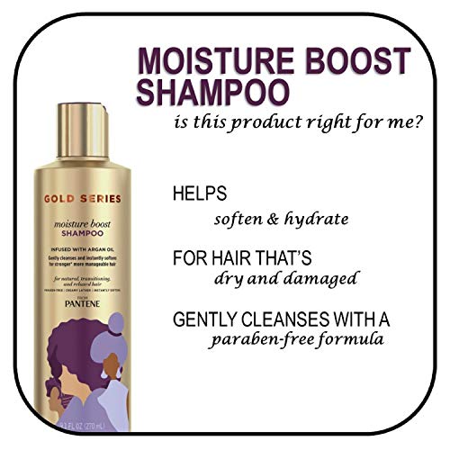Pantene ProV Gold Series Boost, Moisture Shampoo, 9.1 Fl Oz