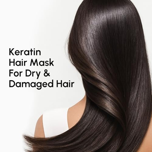 MAREE Deep Conditioning Hair Mask for Damaged Hair Treatment – Keratin Hair Care for Hydrating Growth Repair Moisturizing – Dry Curly Color Refreshing – 10 Fl Oz, White