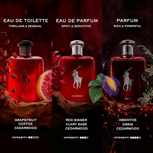 Ralph Lauren Polo Red Eau de Toilette Spicy Essence Cologne - 4.2 Fl Oz