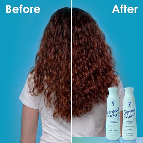 V&Co. Moisturizing Shampoo 12 Oz. - Sulfate Free, Color Safe, and Gentle Formula with Peptide Technology Boosting Hydration for Dry, and Color Treated Hair