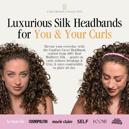 Curlfriend Collective Espresso Comfort Curve Silk Headband for Women