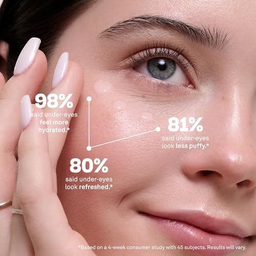 BABE ORIGINAL Eye Bright Under Eye Serum, Eye Serum for Dark Circles & Puffiness, Brightening & Hydrating Eye Treatment for Fine Lines, Peptides, Bakuchiol & Niacinamide, Cooling Metal Applicator