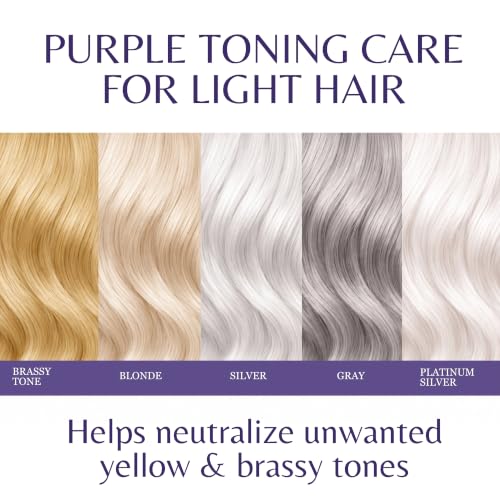 EDENIKA BOTANICALS Rosemary Purple Hair Mask Deep Conditioner with Biotin & Keratin, Reduces Brassiness & Yellow Tones for Blonde, Gray & Silver Hair, Hydrates & Helps Strengthen Hair, Sulfate-Free