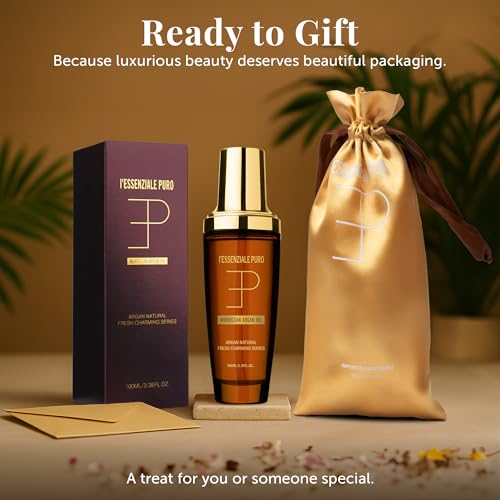 LEPURO Moroccan Argan Oil for Hair and Body - Lightweight Non-Greasy Elixir