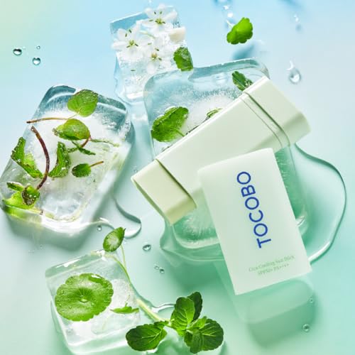 TOCOBO Cica Cooling Sun Stick SPF50+ PA++++ 1.69 fl. oz - Fermented Cica Complex, Cooling Sun Stick, Reduces Skin Temperature, Quick Soothing, Lightweight and Moisturizing Sun Stick