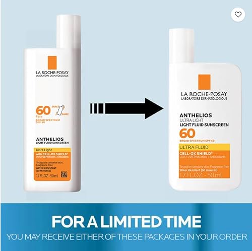La Roche-Posay Anthelios Ultra Light Fluid Sunscreen for Face SPF 60, 1.7oz