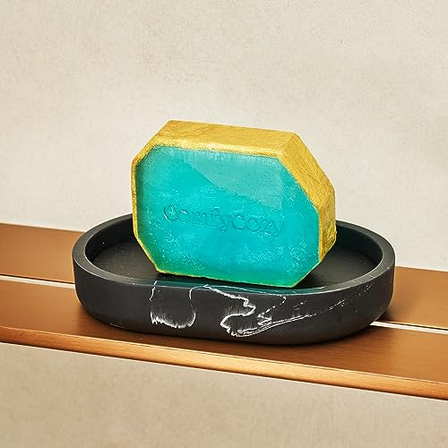 ComfyCozy Jasmine Crystal Soap Bar - 100% Natural Organic Hand Body Soaps Bars - Luxury Aromatherapy Skincare Acne Gift Essentials for Bath Beauty Women Mother Him Her Gifts Set Birthday Ideas - 90g