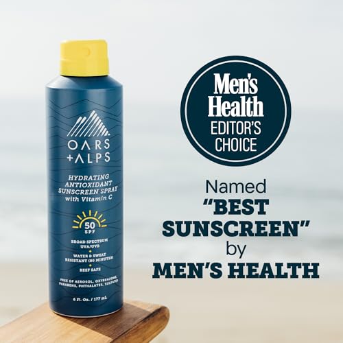 Oars + Alps SPF 50 Body Sunscreen Spray, Clear + Lightweight, 2pk, 6oz