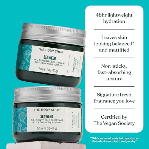 The Body Shop Seaweed Gel Cream, For Oily and Combination Skin, Vegan, 1.7 Oz