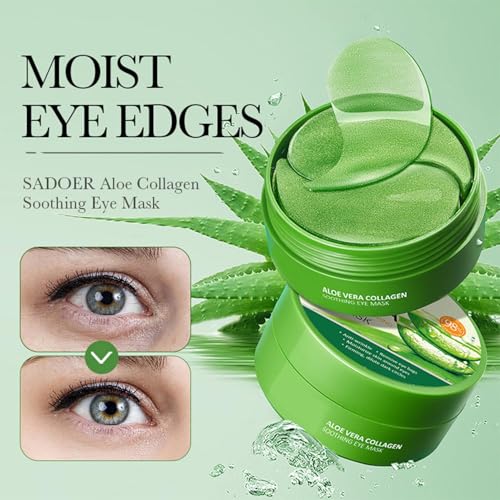 Eakroo Under Eye Patches - 60PCS Aloe Vera Eye Patches for Puffy Eyes and Dark Circles, Eye Mask Skincare, Eye Patches for Women, Under Eye Mask, Parches Para Ojeras, Reduce Wrinkles and Fine Lines