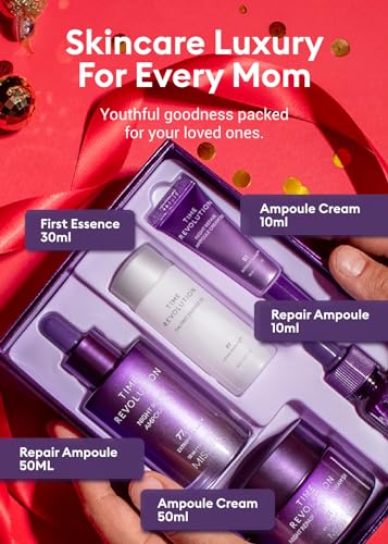 MISSHA Time Revolution Night Repair 5X Gift Set, Ampoule Cream Essence
