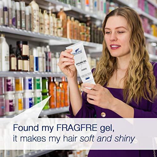 FRAGFRE Styling Gel Fragrance Free 8 oz Medium Hold - Hair Styling Gel for Sensitive Skin - Hypoallergenic Parabens Free - Gluten Free Vegan Cruelty Free - for Men Women and Children