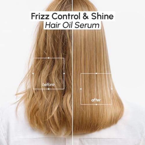 MAREE Hair Oil for Frizzy Hair with Argan Oil, Keratin & Biotin – Hair Serum for Dry and Curly Hair Gloss – Frizz Control Hair Care Products for Women – Aceite Para el Cabello – 50 ml
