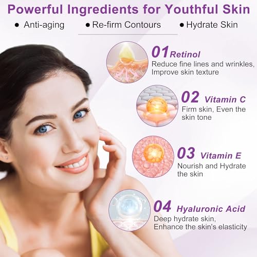 Skin Care Set,7 PCS Anti-aging,Firm Skin Care Kit,Women Skincare Gift Set W/ Facial Mask, Cleanser, Toner, Serum, Face Cream Travel-friendly Women Face Care Mom Gifts for Christmas Birthday Valentines
