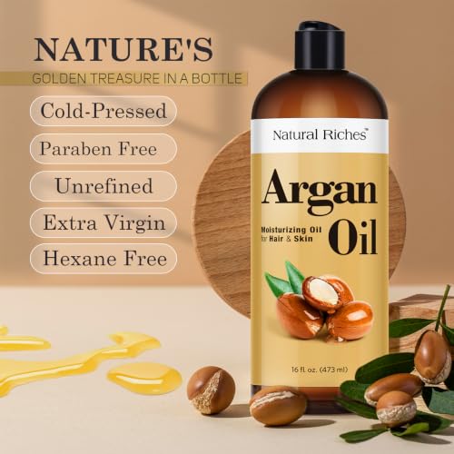 Moroccan Argan Oil 16 Fl Oz Deep Moisturizing Hair & Skin Oil