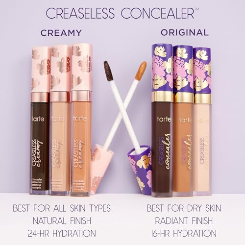 tarte maracuja creaseless full-coverage concealer – Waterproof Longwear with Vitamin C to Hydrate look of Dark Circles, Blemishes & Discoloration, Vegan & Cruelty-Free, full size, light-medium neutral