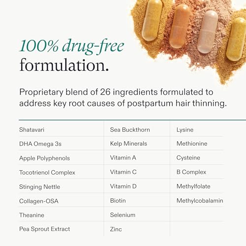 Nutrafol Postpartum Hair Growth Supplements, 1-Month Bottle