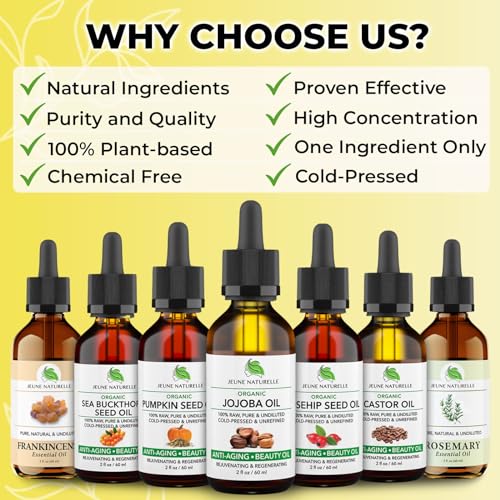 Jojoba Oil Organic, Cold Pressed, 100% Pure, Raw, Undiluted, Unrefined, 2oz