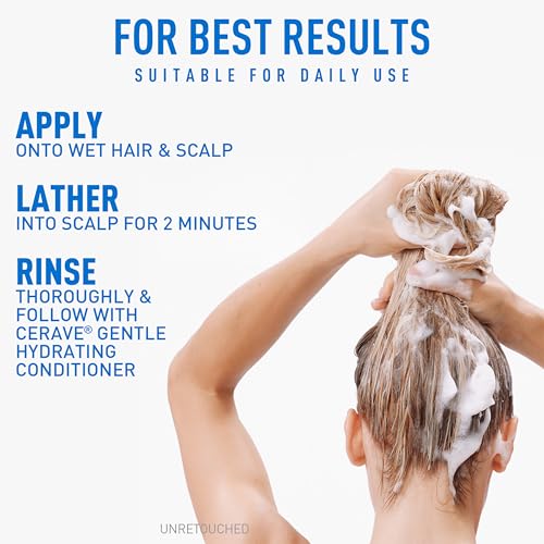 CeraVe Gentle Hydrating Shampoo with Hyaluronic Acid for Hair & Scalp, 19oz