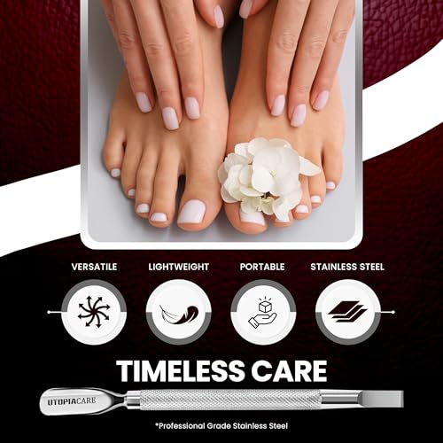 Utopia Care Cuticle Pusher Tool & Spoon Nail Cleaner