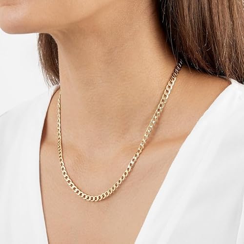 SHOP WGS 2.5 MM 10K Solid Gold Cuban Link Chain for Men & Women