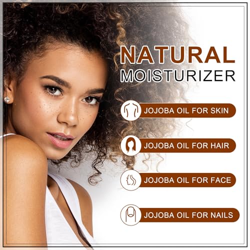 Yoken Organic Jojoba Oil 16oz, USDA Certified Cold Pressed for Skin Care
