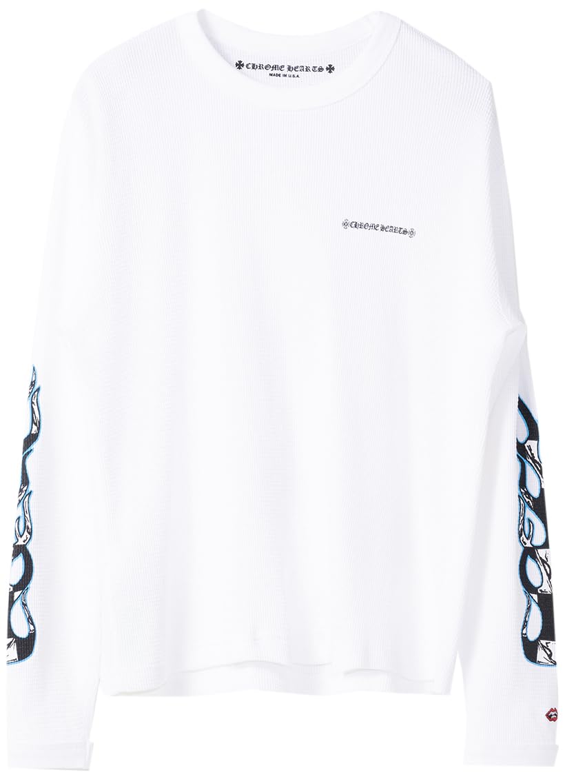 Chrome Hearts, Matty Boy Sinister Thermal Long Sleeve T-Shirt, Large, White