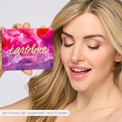 tarte tartelette in bloom Amazonian clay palette – Full-Size Eyeshadow Palette with Neutral Matte & Shimmer Finish, Longwear Buildable Makeup, Vegan & Cruelty-Free