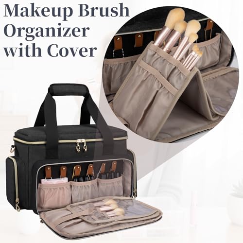 GDNasist Large Makeup Bag, Portable Travel Makeup Bag Organizer