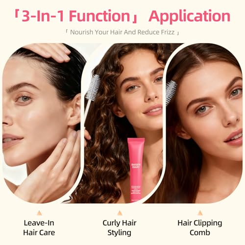 Hair Cactus Fruit 3-in-1 Hair Styling Cream & Flyaway Taming Wand – Sleek Finish, Frizz Control, Edge Smoothing & Hair Shine | Natural Oils Formula | Lightweight, Non-Greasy, Travel Size Styling Stick