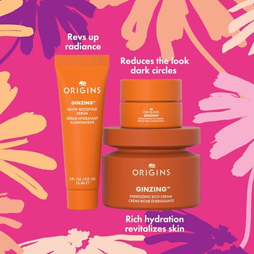 Origins GinZing Glow-Boosting Collection Skin Care Set | Three Bestselling Radiant Essentials | Mother's Day Gifts