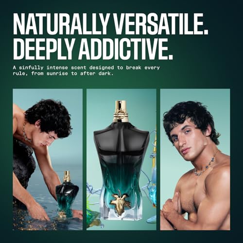 Jean Paul Gaultier Le Beau Le Parfum Intense for Men - Long Lasting Woody Amber Men's Cologne Eau de Parfum with Coconut Wood, Tonka Bean & Sandalwood - Designer Fragrance Spray, 4.2 oz