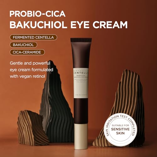 SKIN1004 Centella Probio-Cica Bakuchiol Eye Cream, Korean Eye Cream for Fine Lines with Centella, Hydrating Eye Treatment for Under Eye Area, Retinol Alternative, Korean Skin Care, 0.67 fl.oz / 20ml