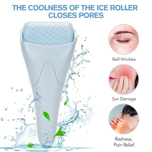 Fronnor Ice Roller for Face,Eyes,Facial Massager Tool,Soothing Skin Care Tool,Cooling Skincare Device for Puffiness,At-Home Spa Gift for Women