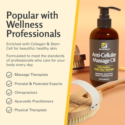 Firming Body Massage Oil with Collagen for Cellulite, 8 fl oz by M3